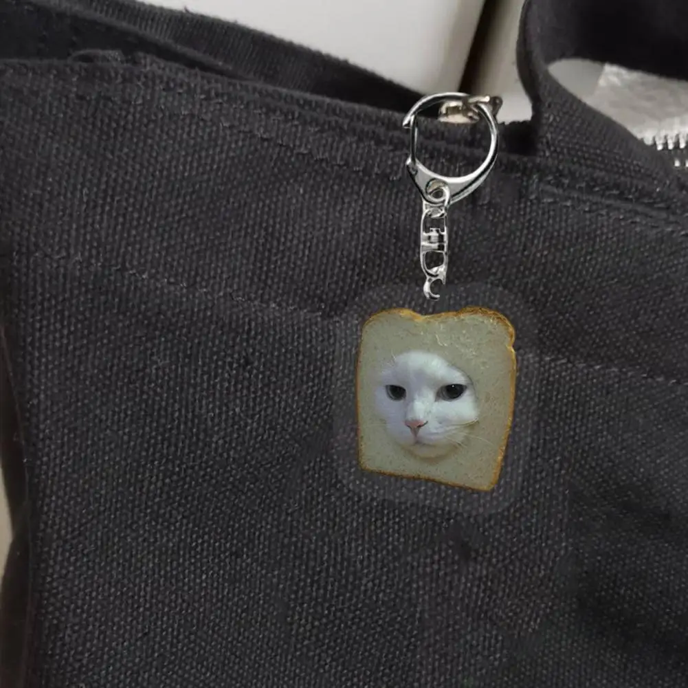 سلسلة مفاتيح طبقة حماية السطح من الأكريليك الشفاف على شكل قطة مع مشبك جراد البحر ملحقات حقيبة السيارة هدية حفلة عيد الميلاد