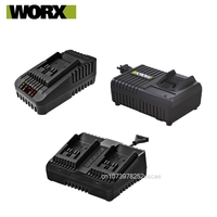 WORX 20V Charger 2.0A/6A 20V 2A Dual Out 2A FanCooling 6A with Multi-Model Charge Protection Universal Green Battery Platform