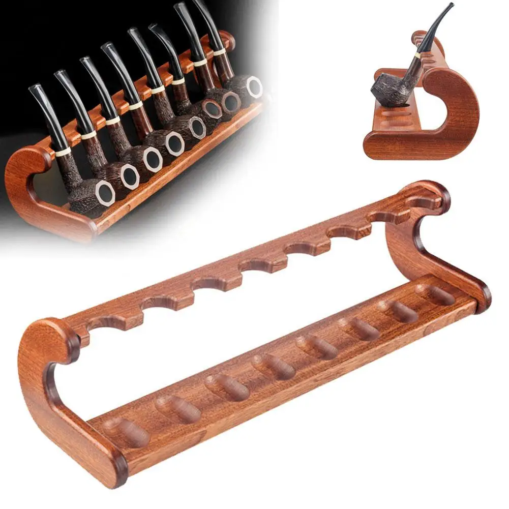 Tobacco pipe wooden rack DIY assembled wooden rack pear wood solid wood pipe rack father day gift for 8 position pipe display