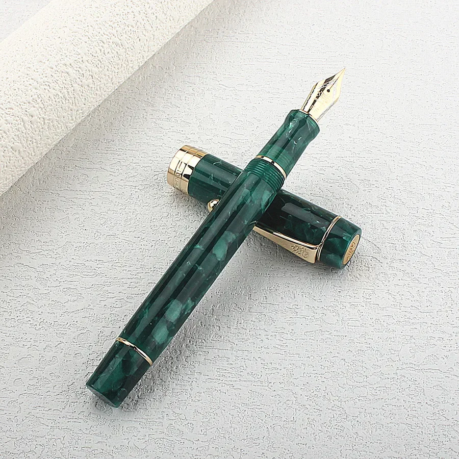 

Перьевая ручка из смолы Jinhao 100, металлический зажим EF/F/M/наконечник с конвертером для письма, бизнес-офис, подарок, чернильная ручка