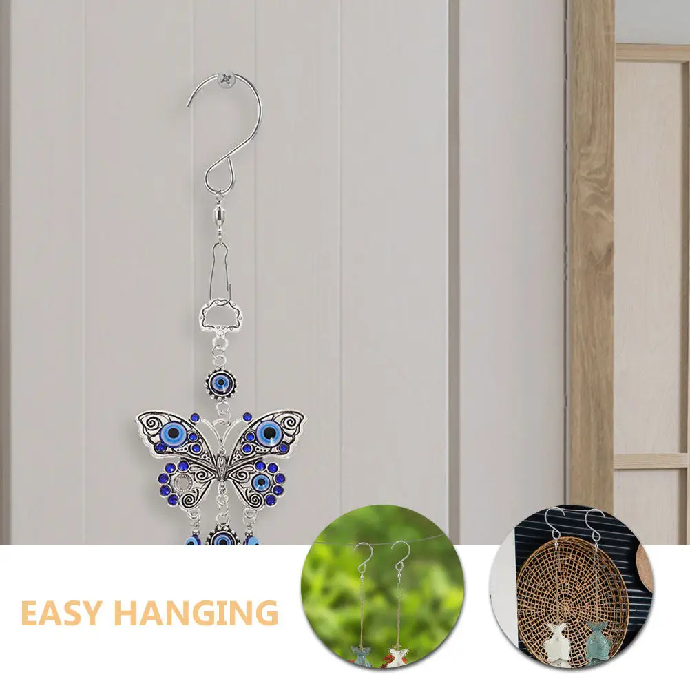Stainless Steel Swivel Hooks 4Pcs Rotating S Hooks for Bird Feeders Lanterns Tree Hanging Garden Decor