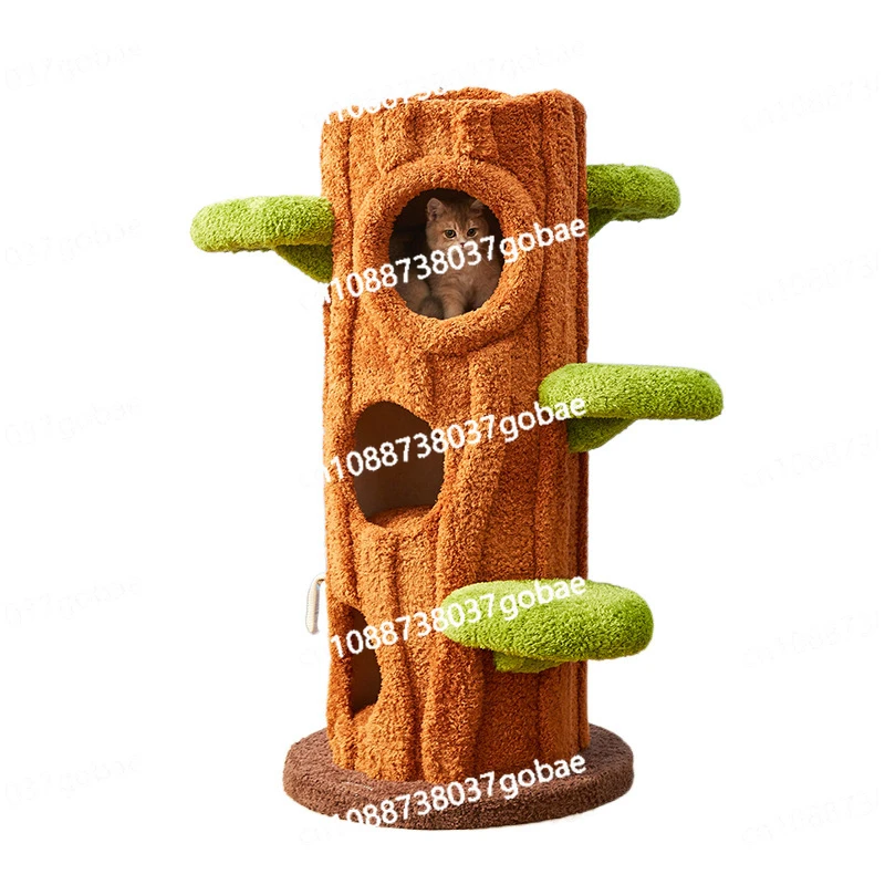 Meow Want Tree Solid Wood Cat Climbing Frame Cat Nest Integrated Does Not Occupy An Area