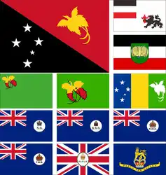Papua New Guinea Flag 3X5FT Deutsch-Neuguinea German British Territory Banner 90X150CM 21X14CM 40X60CM 100D Polyester