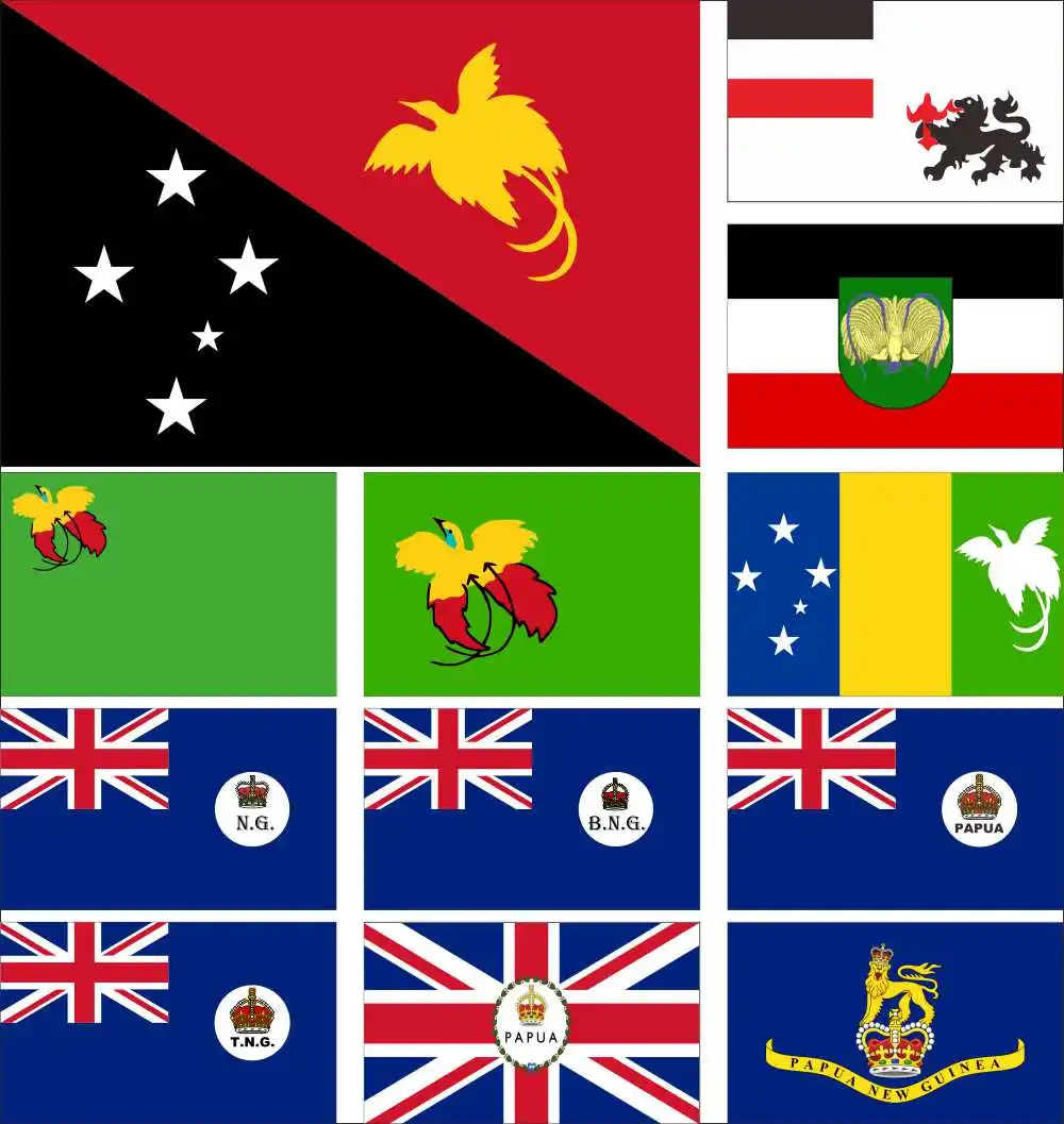 Papua-nowa gwinea flaga 3X5FT Deutsch-neugwinea niemiecki terytorium brytyjskie Banner 90x150cm 21x14cm 40x60cm 100D poliester