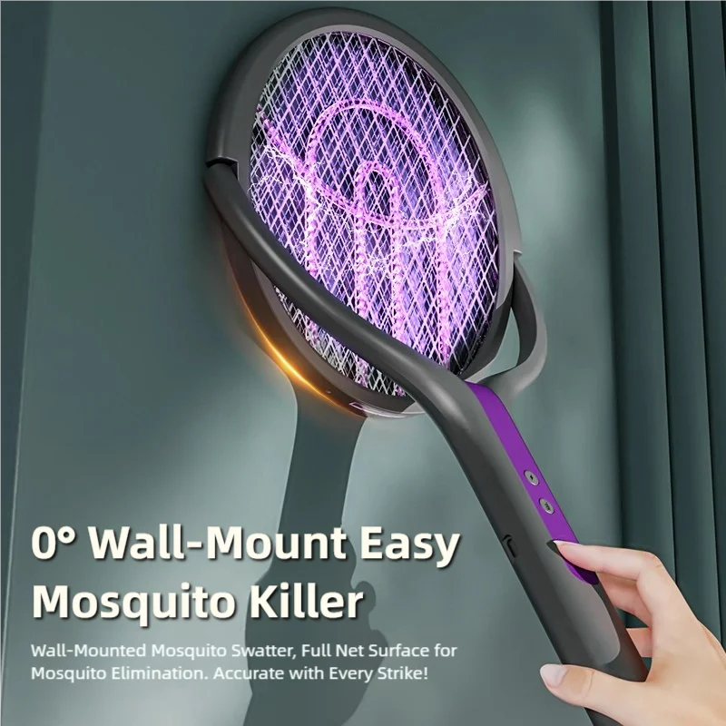 TINSOL Telescopic Rotating Head Electric Mosquito Swatter Rechargeable Electric Mosquito Swatter, Indoor/Outdoor Mosquito Killer image 2