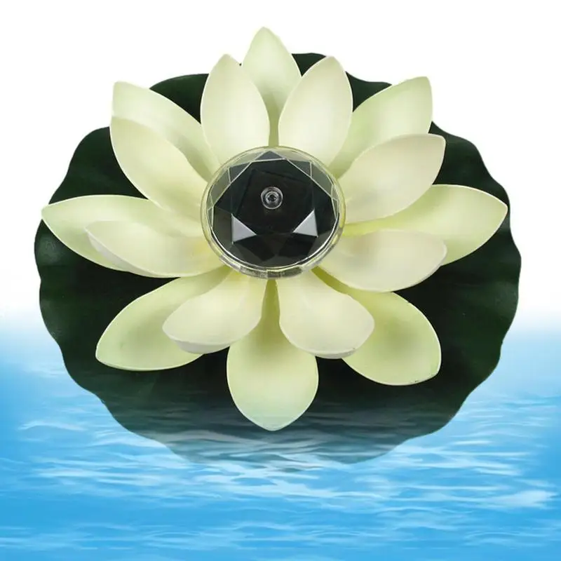 Lotus Floating Pool Lights Colorful Flower Rustproof Waterproof Solar Power LED Pond Night Lights For Garden Decorations