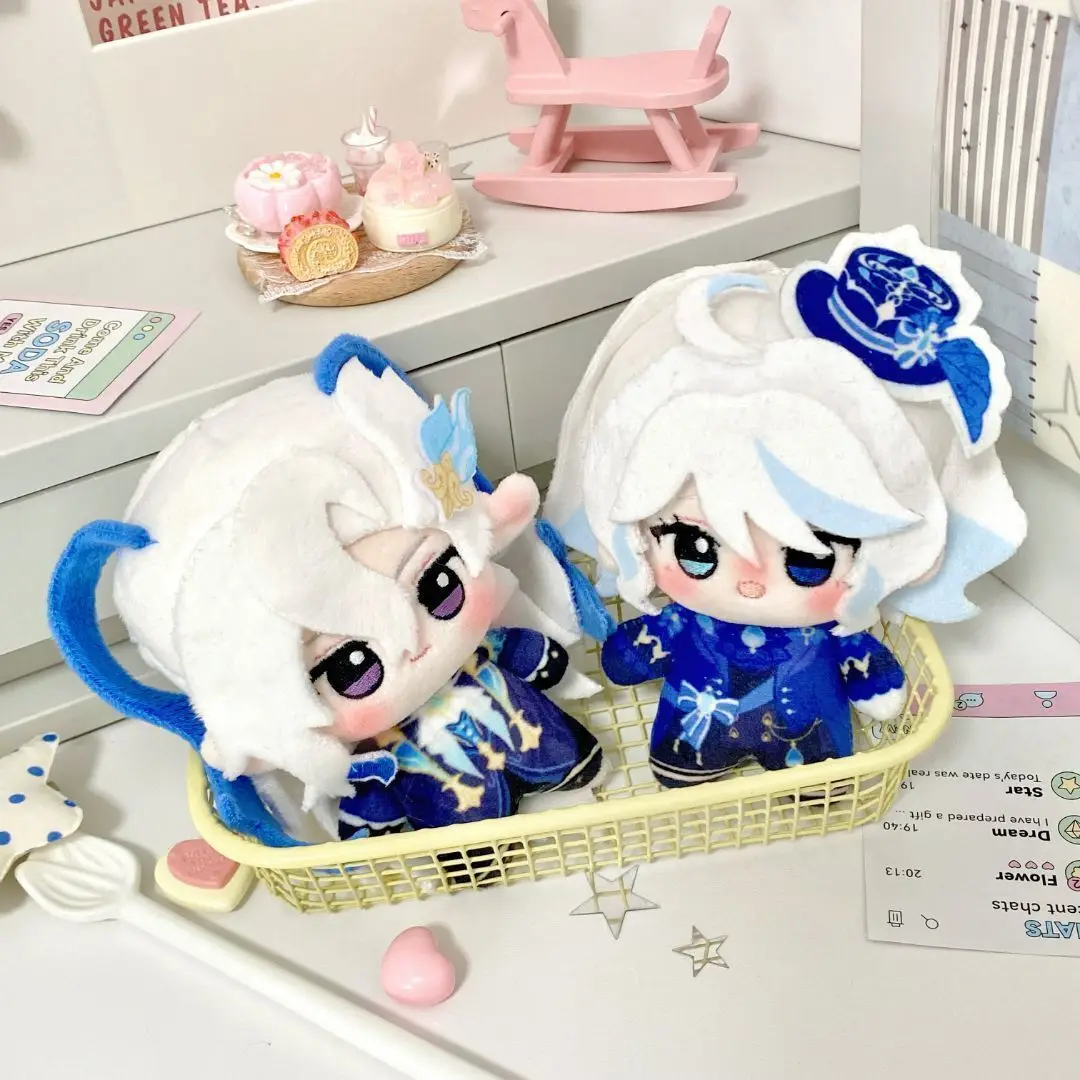 Gioco Genshin Impact Neuvillette 10 cm Portachiavi Anime Figura di cartone animato Idol Peluche Cuscini Ragazza Regalo di compleanno Cuscino Cosplay Natale