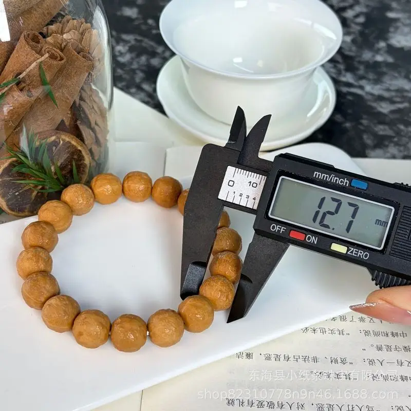 High-end sugar orange monkey head , men's wild walnut seed carving, single-strand bracelet for women, Buddhist prayer be