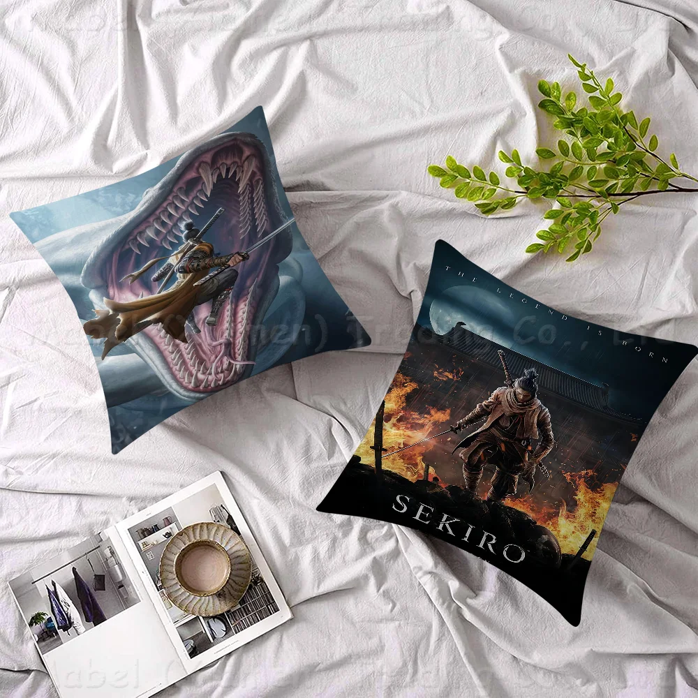 The Game S-SEKIRO Shadows Die Twice Decorative Room Aesthetics Pillow Case Home Decor Bedroom Sofa Bed Couch Pillow Cover 45x45