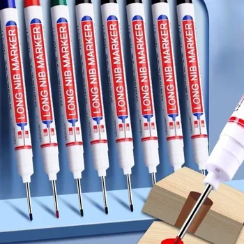 금속 천공 펜용 다목적 헤드 마커, 긴 펜촉, 깊은 구멍, 목공 장식 미술 용품, 20mm, 1/5 PCs