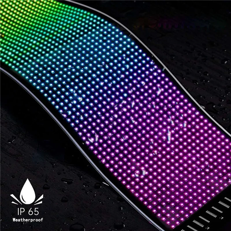 6X Truck LED Eyes Light, Colorful Eye Lamp Soft Screen For Car Windows, Programmable Flexible LED Screen APP Remote A