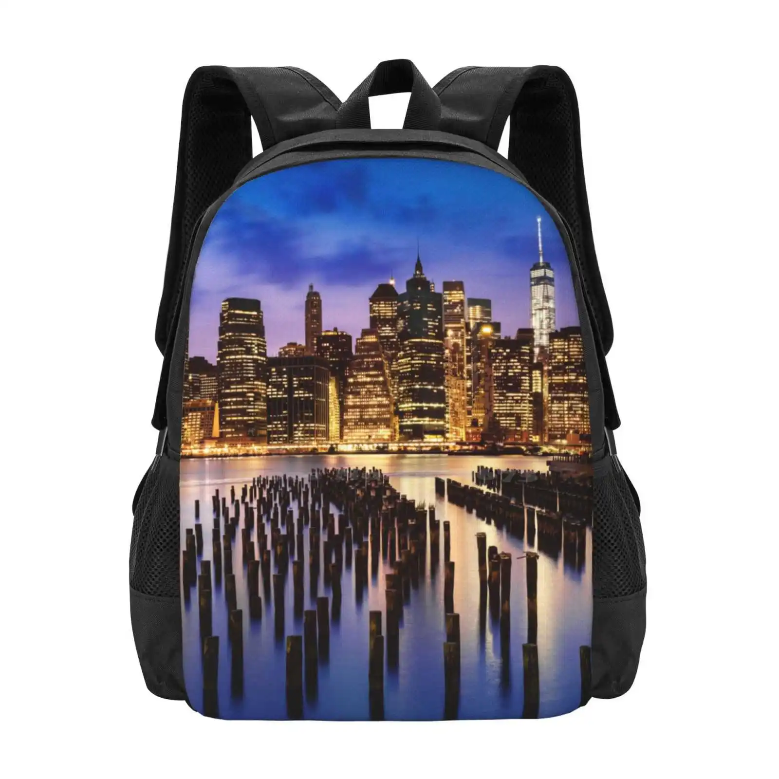 Manhattan Henge Backpack For Student School Laptop Travel Bag Near New York Attractions Visit New York Travel In New York Trip