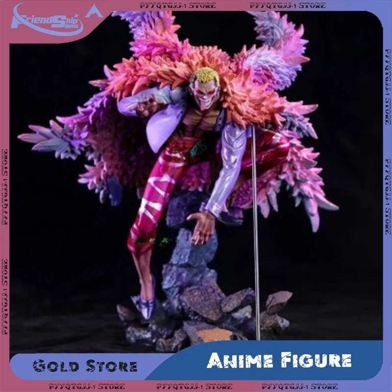 

Фигурка Донкихота Дофламинго из аниме One Piece, модель из ПВХ, коллекционная игрушка «Пираты», украшение для рабочего стола, подарки
