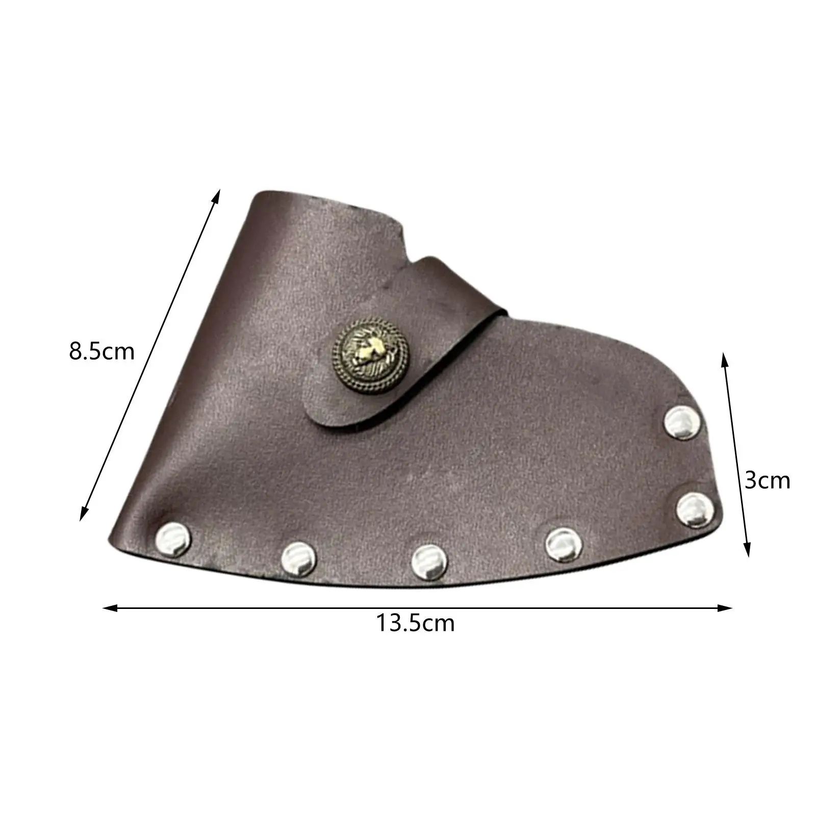 Чехол для топора из искусственной кожи, защитный рукав, портативный с металлической защелкой, кобура для головы топора, чехол для головы топора для пеших прогулок, аксессуары для кемпинга