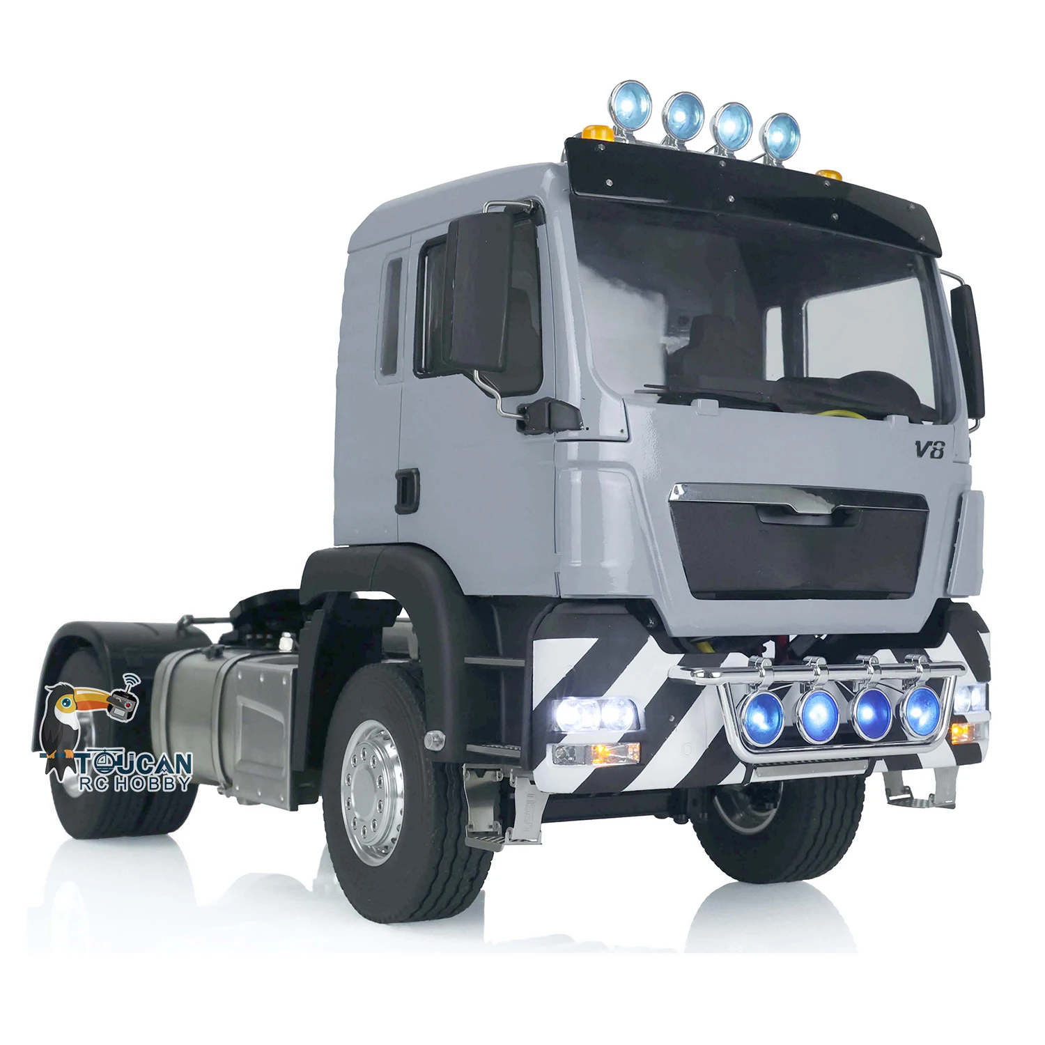 LESU 1/14 RC Traktor LKW DIY Farbe Fernbedienung Bemaltes und zusammengebautes Fahrzeug für Spielzeug MAN TGS 4x2 Auto Metallgehäuse THZH1404