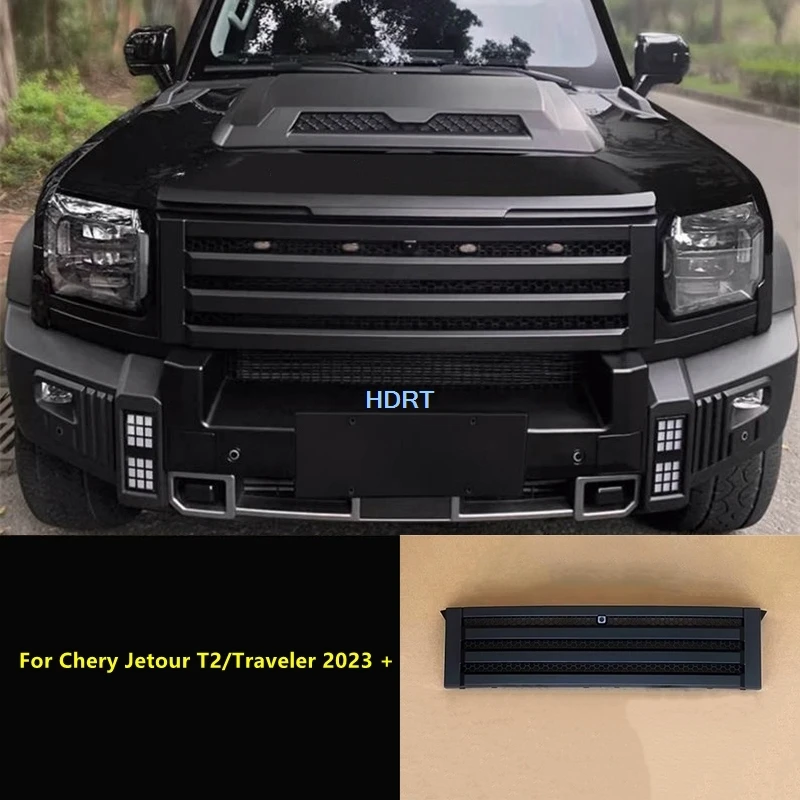 For Chery Jetour T2/Traveler 2023 + Car Styling Front Racing Grills Mask Cover Protector Decoration Accessories Exterior Sticker