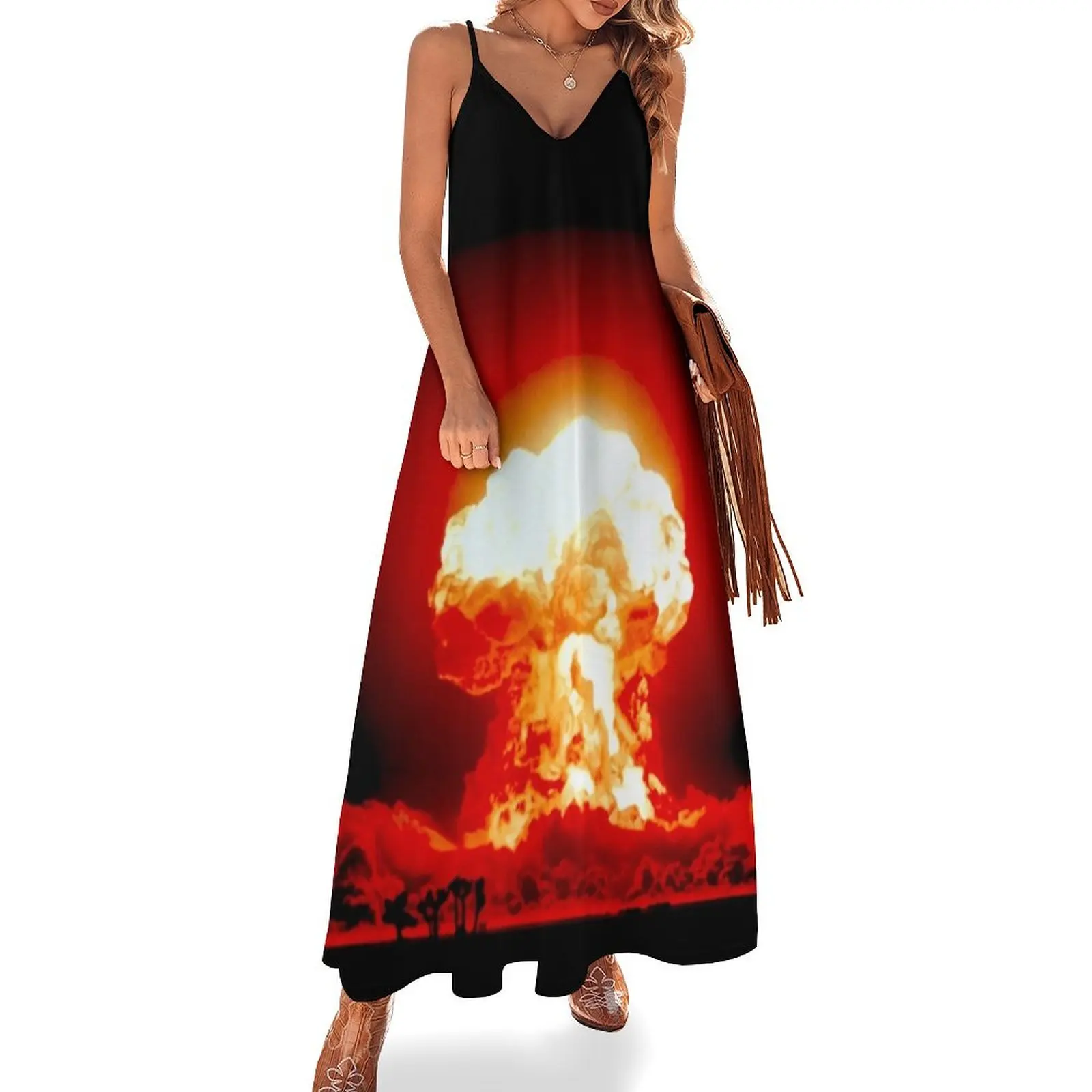 

Mushroom cloud Sleeveless Dress purple dress summer dress for women 2024 women dresses