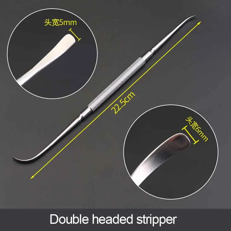 Nasal Rib Cartilage Dissection Instrument Kit Stainless Steel Nasal Plastic Instrument Double-End Stripper Rib Cartilage Cutting