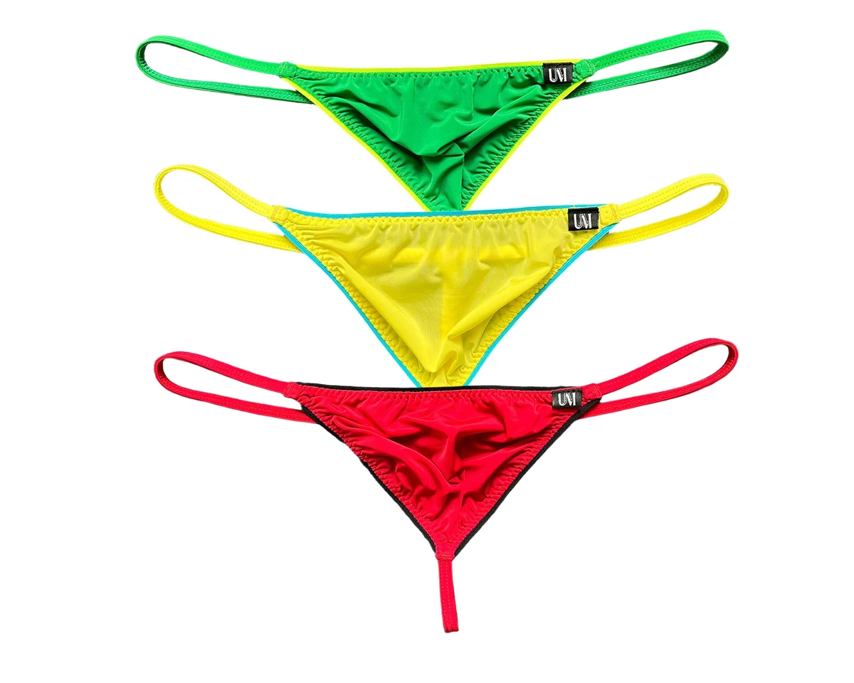 

3 Pcs Men's Seamless Ice Silk Thin Thong Underwear Daily Tight-Fitting Comfortable Underpants for Men