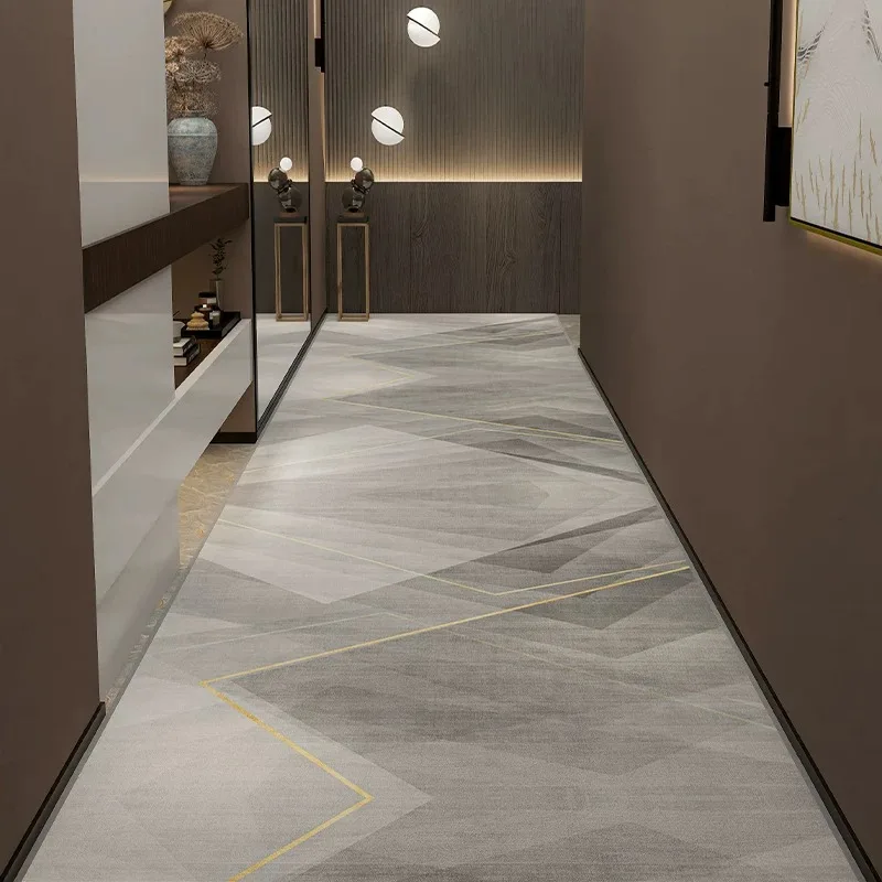 Wabi-sabi Hallway Carpet Non-slip Rugs Light Luxury Home Decoration Corridor Mat Long Strip Runner Rugs Entrance Welcome Mats 러그