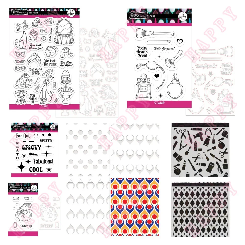 

Sign Me Up! Stamps Stencil Set New Metal Cutting Dies DIY Scrapbooking Card Paper Cards Handmade Album Stamp Sheet Pet Parlor