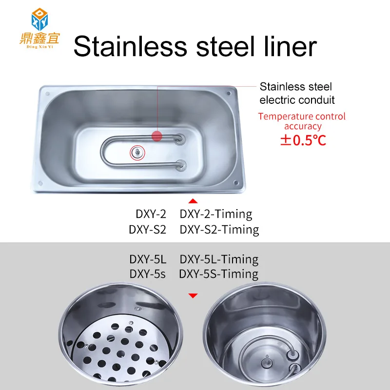 Dxy laboratório equipamentos de banho de água 2 buracos laboratório digital de aço inoxidável temperatura constante tanque aquecimento display lcd