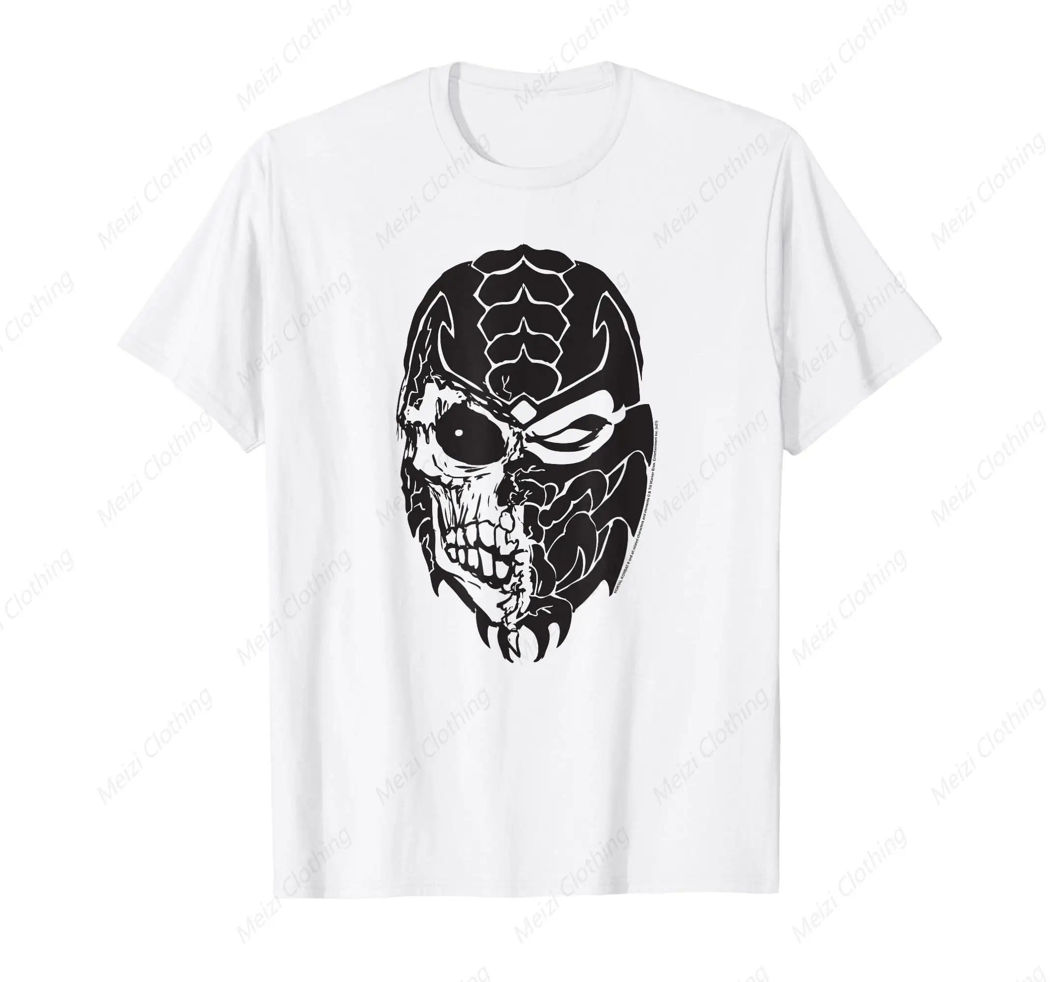 

Scorpion Skull Printed T-shirt Cool Fashion Street Shirt White Cotton Casual Short Sleeve