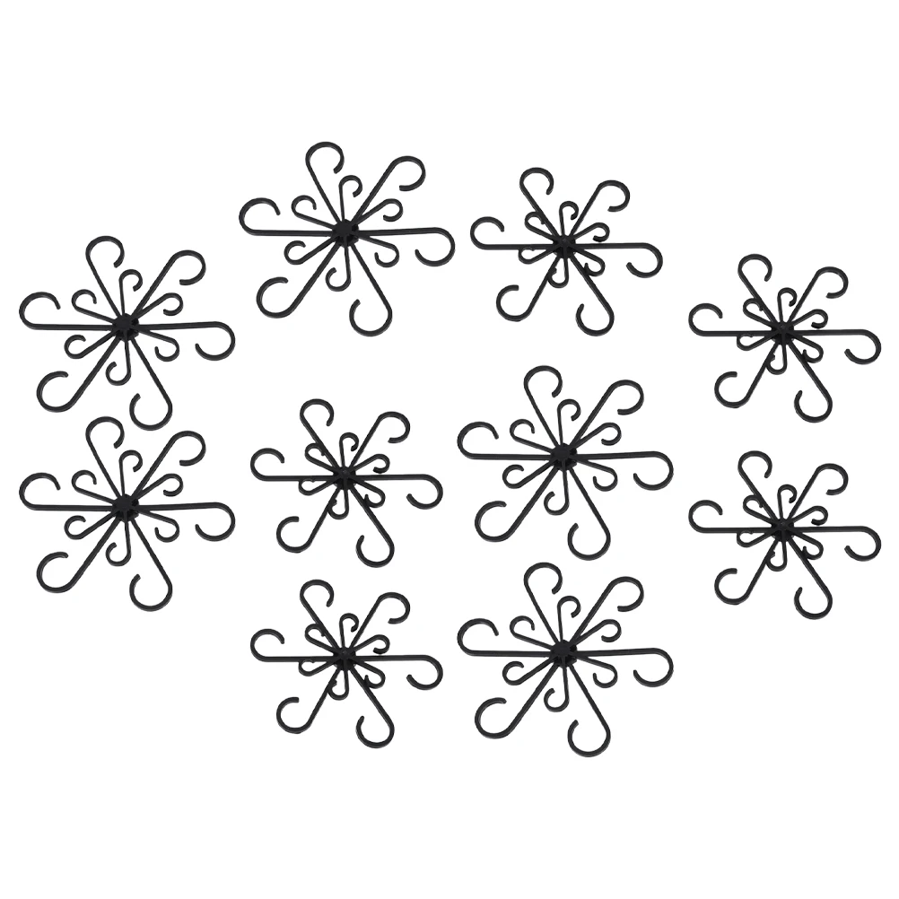 

20 Pcs Support Clips Climbing Plant Climber Support Clips Plants Securing Different Sizes Black Plastic Garden Supplies