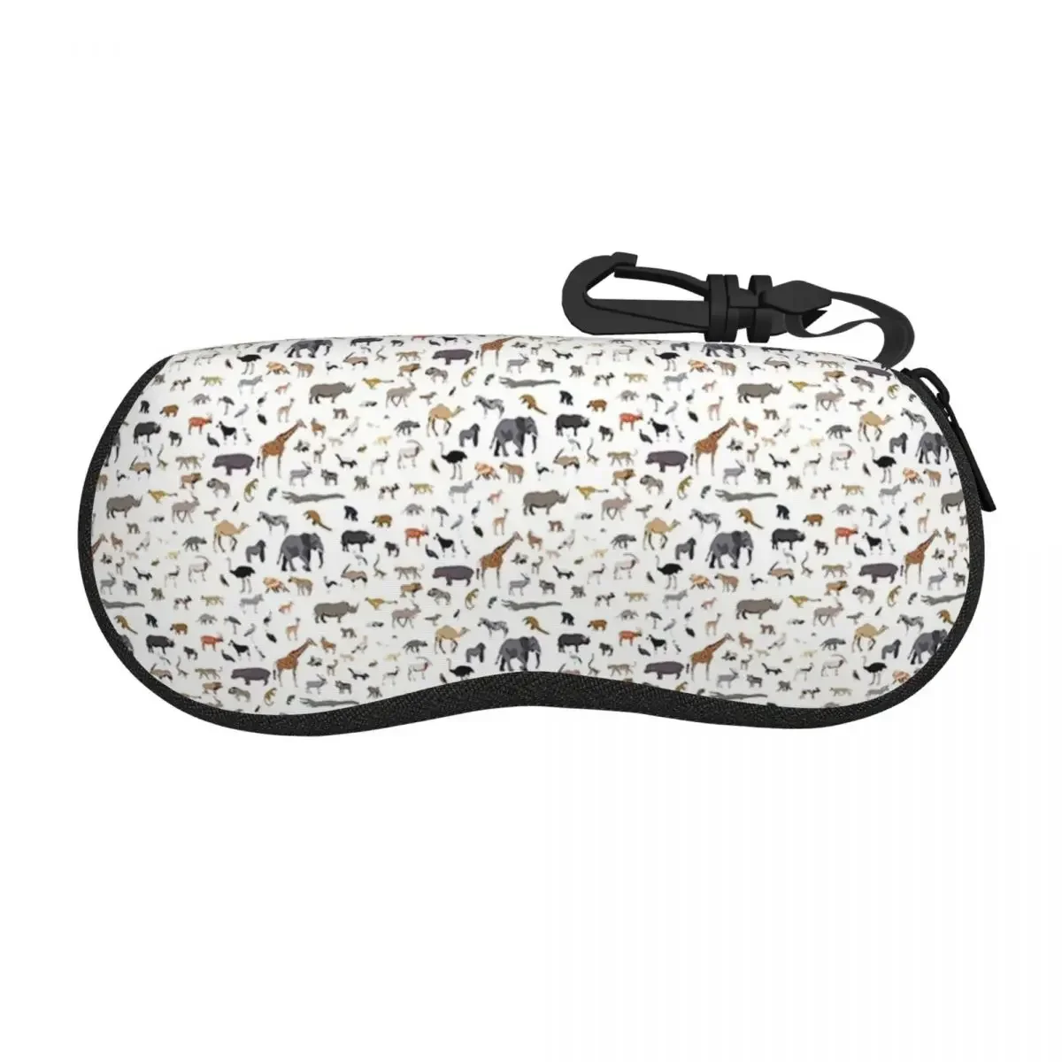 African Animal Pattern Shell Glasses Case Protective Sunglasses Box Women Men Soft Eyeglass Bag Pouch