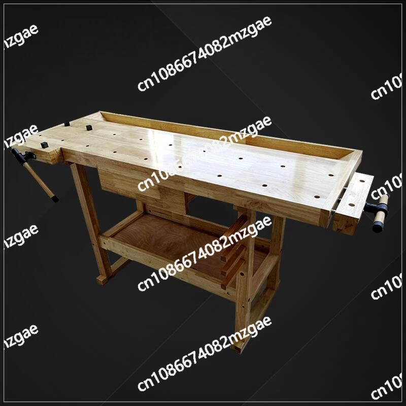 Multifunctional Woodworking Workbench Console Beech Wood Workbench Diy Manual Carpentry Solid Wood Table With Clamp YL-151-A
