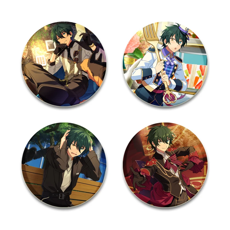 Anime Ensemble Stars Brooches Mika Kagehira Cartoon Badge Broochs Jacket Jeans Lapel Pins Accessories Fans Commemorative Gifts