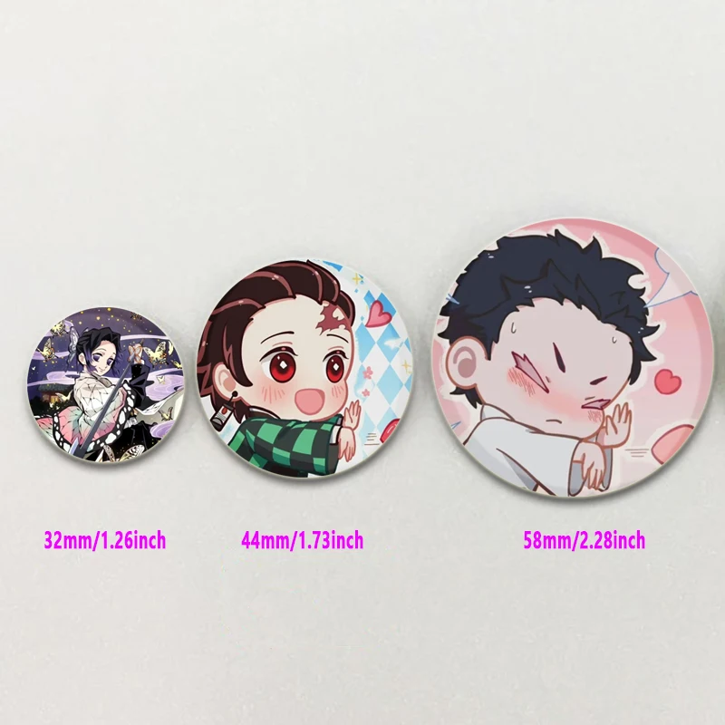 Anime Kamado Tanjirou/Hashibira Inosuke Brooches Kochou Shinobu/Kamado Nezuko/Tsuyuri Kanao/Agatsuma Zenitsu Badge Handmade Pin