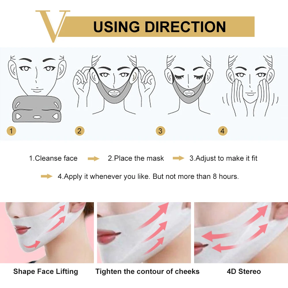 Shaped V Face Tightening Moisturizing Fade Double Chin Fine Lines Improve Firmness Sagging Skin Lifting Repair Care