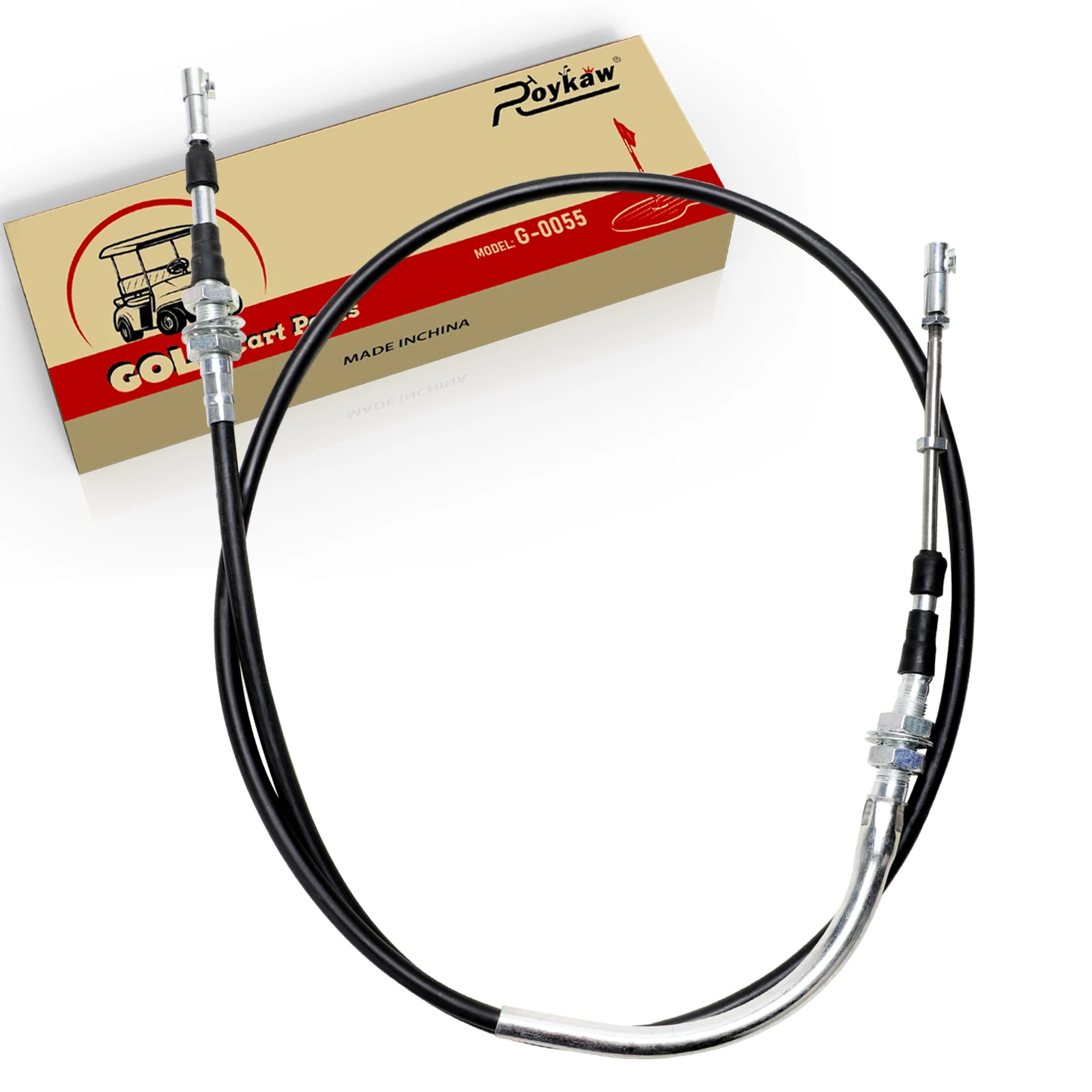 Roykaw Golf Cart Transmission Shift Cable Forward/Reverse for 2004-Up EZGO TXT, MPT 800/1200, ST Series, OEM # 602891