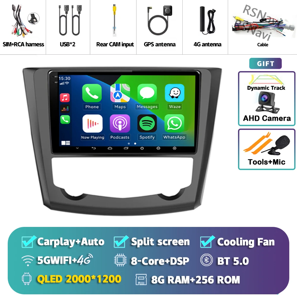 Android 15 Carplay Auto Radio Multimedia Speler Voor Renault Kadjar 2015 2016 2017 2018 2019 2din Autoradio Stereo Head Unit