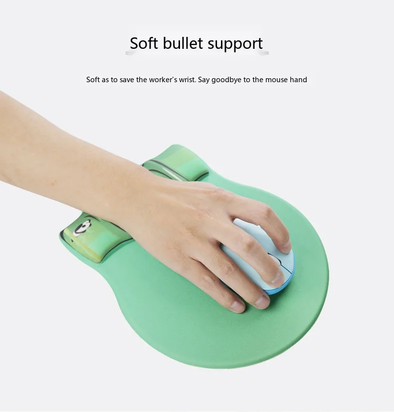 Schaumstoff-Handgelenkauflage Tastatur-Pad-Set Bambus-Design 2 Farben Büro Gaming Ergonomische Rutschfeste Schreibtischunterlage – Detail 4