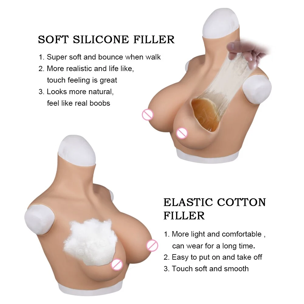 Dokier Thin Silicone Breast Forms Boobs for Mastectomy Cancer Crossdresser Transvestite Sissy Artifical Chest DragQueen Cosplay