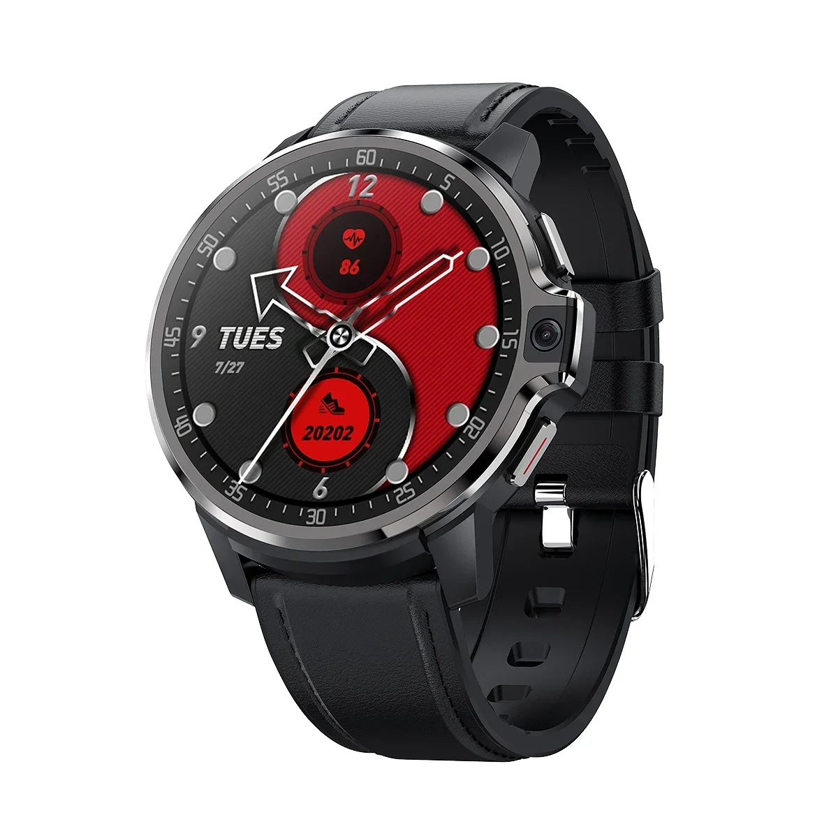 DM30 GPS 4G ساعة ذكية 16 جيجابايت أو 64 جيجابايت ساعة ذكية رياضية للرجال كاميرا مزدوجة 1.6 بوصة 400*400 معدل ضربات القلب/اختبار الأكسجين في الدم 1050Amh