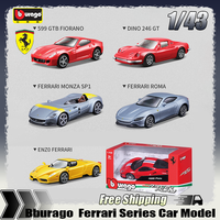 New In Stock Bburago 1:43 Ferrari Series Simulation Car Alloy Miniature Diecast Porsche Ornaments  Ferrari Custom Toys Kids Gift