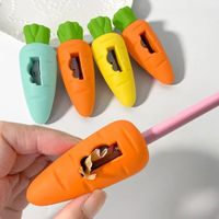 Pencil Sharpener Big Fruit Erasers Carrot 2 in 1 Soft Pencil Erasers Cartoon Mango Large Carrot Eraser Children Gift