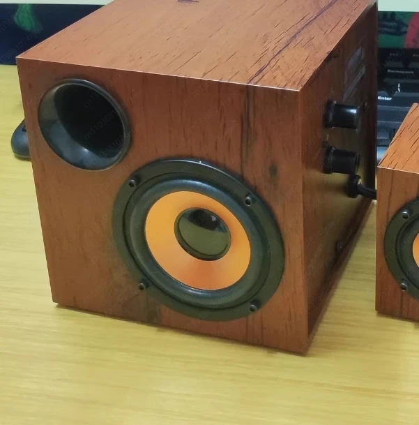 Wooden Computer Audio Subwoofer Home Notebook Overweight Bass Wired Desktop Audio Home Mobile Phone Audio