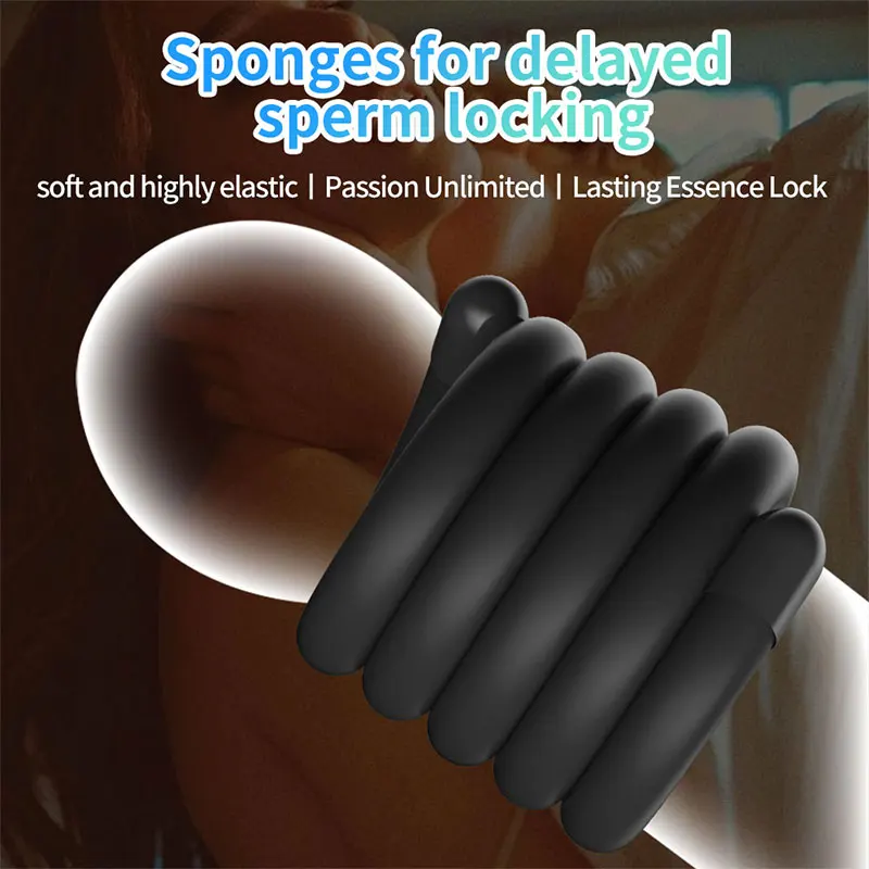 Soft Adjustable Penis Ring Built-in Metal Cartilage Cock Ring Scrotal Testicle Ball Stretcher Penis Extender Sex Toy For Men Gay