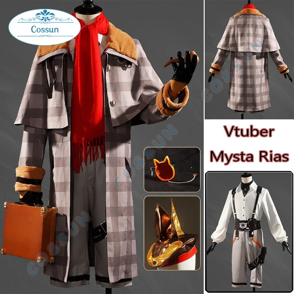 Luxiem Mysta Rias Cosplay Costume Vtuber Cosplay Suit Coat Top Pants Anime Clothing Halloween Carnival Uniforms