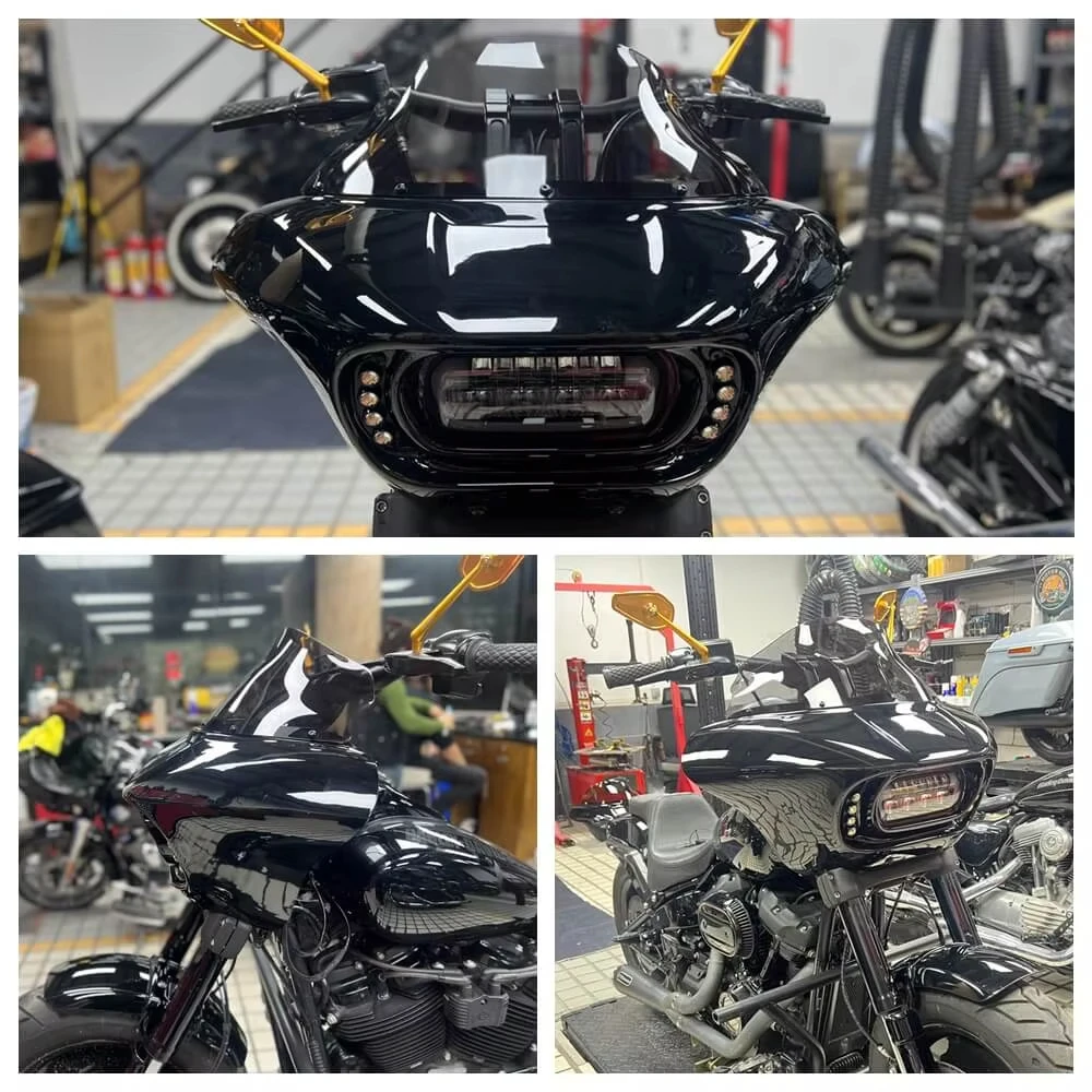 Durable Fairing W Surface Painted Finish DRL Turn Signals 9 Shield for M8 Low Rider S 2020-2025 6