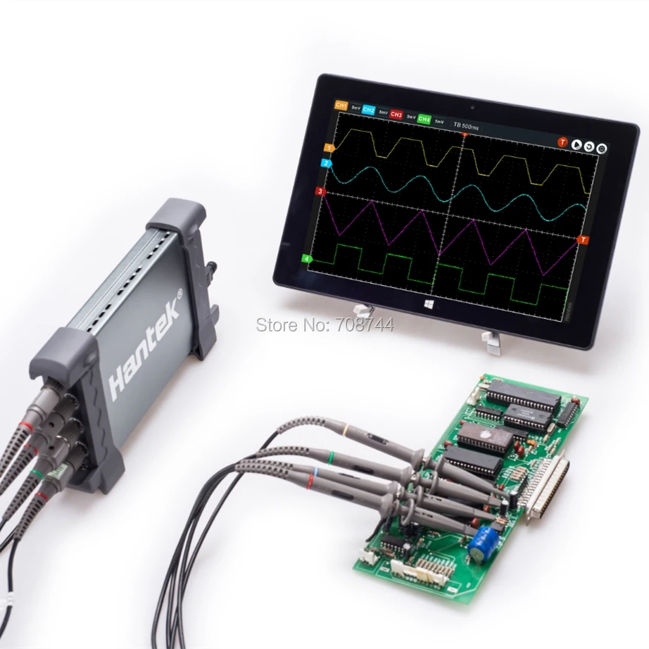 Hantek 6254BC Hantek6074BC Hantek6104BC Hantek6204BC PC USB Oscilloscope 4 CH 250MHz 1GSa/s Waveform Record And Replay Function