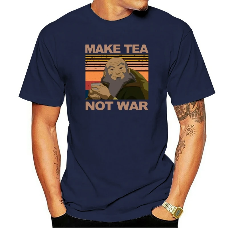 

Make Tea Not War Anime Print Man T Shirts Oversized Crewneck T Shirt Fashion Breathable Tee Shirts Casual S-XXXL T-Shirts Men's