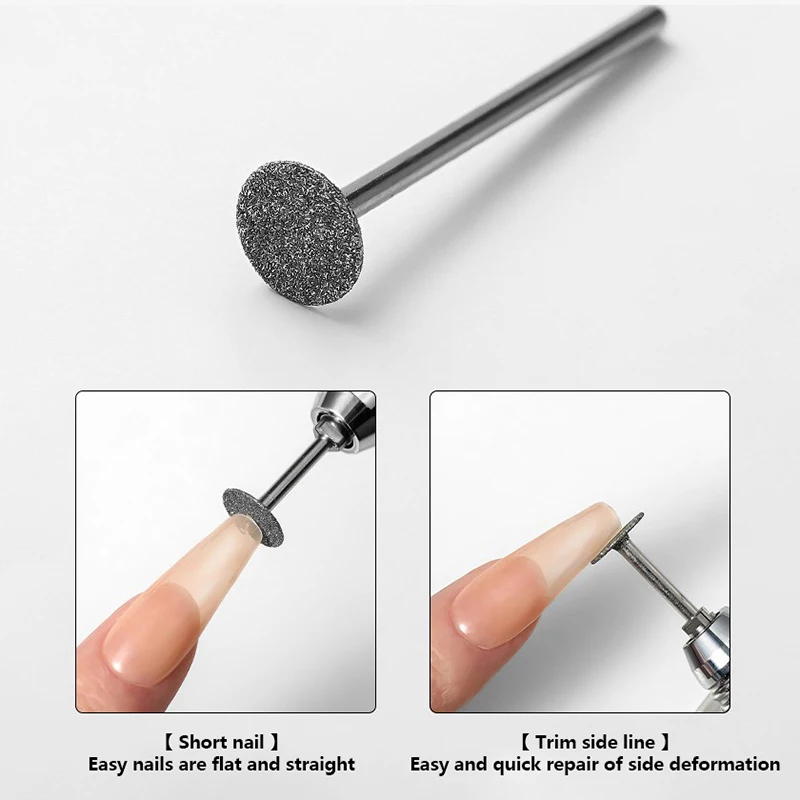 Nagel Polijsten Verwijdering Kop Diamant Elektrische Nail Boor Bit Schijf Slijpen Burr T Molens Grinder Cuticle Cutter Art Tools