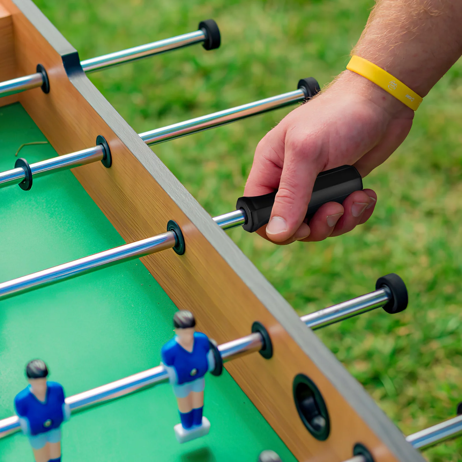 4 Stück achteckige Tischfußballgriffe aus schwarzem Kunststoff, ergonomisches Design, Tischfußball-Ersatzgriffe für glattes Gameplay