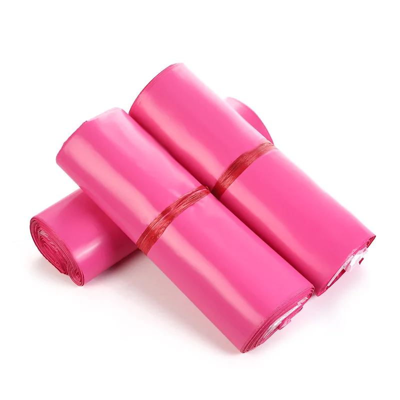 50Pcs/Lots PE Plastic Self-Seal Mailbag Light Pink Poly Envelope Waterproof Postal Courier Bags Delivery Package Packaging