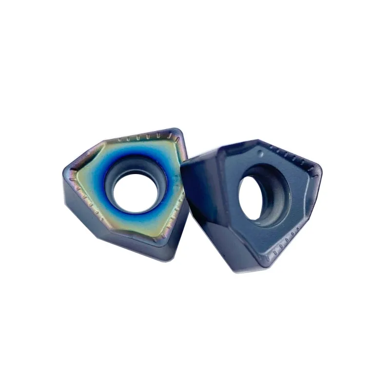 10 PZ 6NGU060408R-M 6NGU060408R Inserti per fresatura ad avanzamento rapido esagonale su due lati in metallo duro CNC di alta qualità